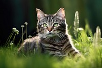 Grass animal mammal kitten. AI generated Image by rawpixel.