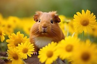 Flower outdoors hamster rodent. AI generated Image by rawpixel.