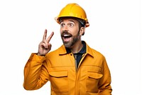 Hardhat helmet white background protection. AI generated Image by rawpixel.