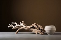 Podium wood driftwood sculpture. AI generated Image by rawpixel.