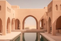 Architecture building hacienda villa. AI generated Image by rawpixel.