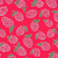 Raspberry pattern backgrounds strawberry. AI generated Image by rawpixel.