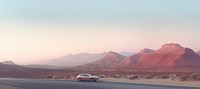 Road car landscape mountain. AI generated Image by rawpixel.