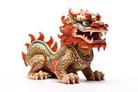 Chinese sycee figurine dragon animal. 