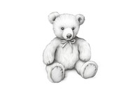  Teddy bear drawing sketch mammal. AI generated Image by rawpixel.