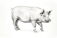  Pig drawing sketch mammal. AI generated Image by rawpixel.