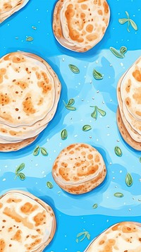 Roti backgrounds pancake pattern. AI generated Image by rawpixel.
