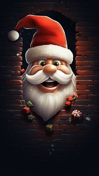 Santa cartoon representation illuminated. AI generated Image by rawpixel.