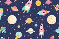 Spaceship pattern backgrounds constellation. AI generated Image by rawpixel.