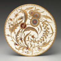 Plate with Isnik floral and foliate pattern