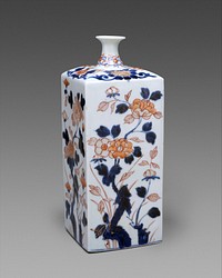 Bottle with flowers of the four seasons