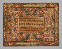 Trencher with quotation from The Governance of Virtue (1566) (one of a set)
