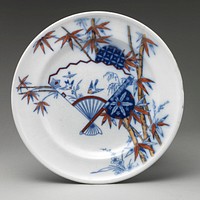 Plate with "Bamboo and Fan" pattern