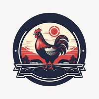 Chicken farm logo bird livestock cockerel. AI generated Image by rawpixel.