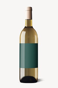 Wine bottle, isolated on white