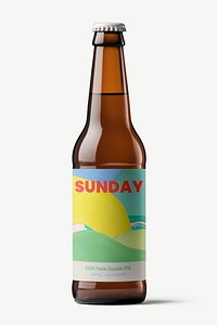 Beer bottle mockup psd