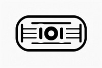 Cartouche icon black white logo. AI generated Image by rawpixel.