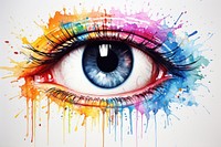 Painting drawing sketch eye. AI generated Image by rawpixel.