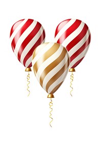 3 white red gold pattern balloons white background transportation celebration. AI generated Image by rawpixel.