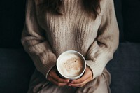 Woman holding coffee drink hand refreshment. AI generated Image by rawpixel.