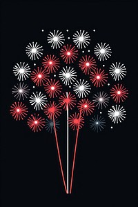 A new year firework fireworks plant black background. AI generated Image by rawpixel.