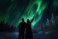 Outdoors winter nature aurora. AI generated Image by rawpixel.