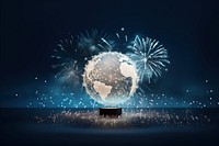 Fireworks outdoors night space. AI generated Image by rawpixel.