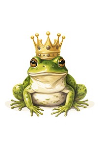 A frog amphibian animal crown. AI generated Image by rawpixel.