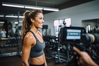 Workout vlog sports adult woman. AI generated Image by rawpixel.