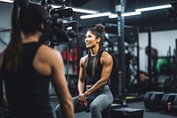 Workout vlog camera adult woman. AI generated Image by rawpixel.