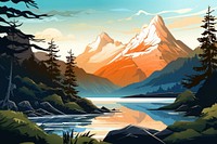 Fiordland National Park wilderness landscape mountain. AI generated Image by rawpixel.