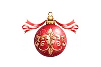 Christmas ornament red white background celebration. AI generated Image by rawpixel.