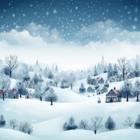 Cristmas winter landscape outdoors. AI generated Image by rawpixel.