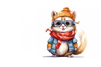 Cute Animal animal sketch winter. AI generated Image by rawpixel.