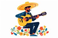 Musician sombrero guitar performance. AI generated Image by rawpixel.
