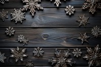 Snowflakes wood backgrounds celebration. AI generated Image by rawpixel.
