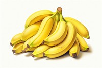Banana cluster fruit plant food. AI generated Image by rawpixel.