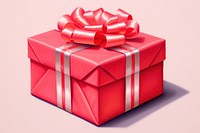 Red christmas present paper gift box. AI generated Image by rawpixel.