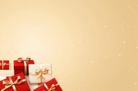 Red white present boxes frame backgrounds gift gold. AI generated Image by rawpixel.