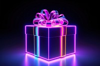 Gift neon purple light. AI generated Image by rawpixel.