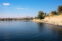 Nile River landscape reservoir outdoors. AI generated Image by rawpixel.