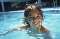 Young girl swimming recreation swimwear outdoors. AI generated Image by rawpixel.