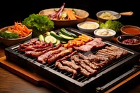 Barbecue grilling cooking meat. AI generated Image by rawpixel.