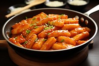 Korean Tteokbokki plate food vegetable. AI generated Image by rawpixel.