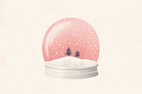 Winter snow globe illuminated decoration christmas. AI generated Image by rawpixel.