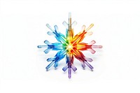 Snow flake white background electronics creativity. AI generated Image by rawpixel.
