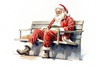 Santa christmas footwear seat. AI generated Image by rawpixel.