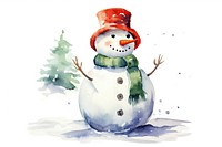 Happy Snowman Standing snowman winter white. AI generated Image by rawpixel.