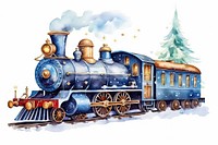 Christmas train locomotive vehicle railway. AI generated Image by rawpixel.