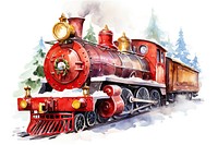 Santa claus train locomotive vehicle railway. AI generated Image by rawpixel.
